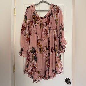 Ruffle sleeved dress-3x